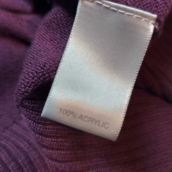 Avenue Sweater Collection Plus Size 26/28 Plum Cardigan - Acrylic Button Down - Picture 8 of 8